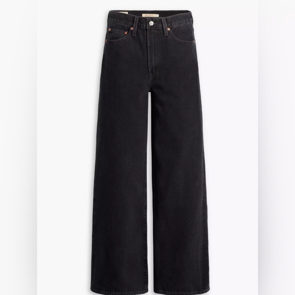 Levi's Black Flare Wide-Leg Jeans